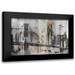 Jill Susan 24x17 Black Modern Framed Museum Art Print Titled - Brooklyn Bridge Twilight Detail