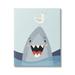 Stupell Industries Quirky Smiling Shark Seagull Nautical Ocean Waves 30 x 40 Design by Kyra Brown