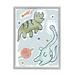 Stupell Industries Playful Dinosaurs Outer Space Planets Stars 16 x 20 Design by Lil Rue