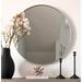 Round Framed Mirror Decorative Circle Mirror Brushed Nickel Silver Wall Mirror Wall Decor Multiple Finishes