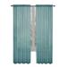 2 Panels Curtains Green Sheer Voile Window Treatment Elegant Rod Pocket Curtain Panels Drapes for Kitchen Bedroom and Living Room Yard 39.4 Width x 78.7 Inches Long