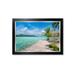 DECORARTS - Bora Bora Picnic Personalized Family Member Sign Post. Framed Art Giclee Print on Cotton Canvas with Art Frame Customized Gift for Family. Total Size: W 27 x H 19