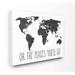 Stupell IndustriesBlack and White Map Oh The Places You ll Go TypographyCanvas Wall Art by Lettered and Lined