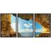 wall26 - 3 Piece Framed Canvas Wall Art - Inside of Mainsail. Nature Composition. - Modern Home Art Stretched and Framed Ready to Hang - 16 x24 x3 BLACK