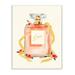 Stupell Industries Love Text over Pink Floral Perfume Bottle Wall Plaque 13 x 19 Design by Annie Warren