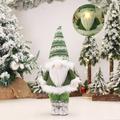 Yannee Christmas Gnomes Plush Faceless Doll with Light Dwarf Elf Decoration Gift Ornament Green