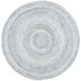 SAFAVIEH Braided Aristotle Confetti Solid Area Rug Silver 3 x 3 Round