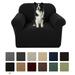 Sanmadrola Couch Cover Water Resistant Stretch Sofa Slipcover Jacquard Furniture Protector for Kids Pets Dog Cat Black Chair