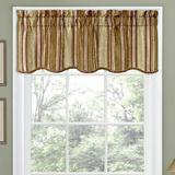 Traditions by Waverly Stripe Ensemble Scalloped Window Valance