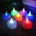 Color Changing LED Tea Lights Bulk 6 Pcs Flameless Tealight Candles with Colorful Lights Battery Operated Colored Fake Candles No Flickering Light Random Color Send