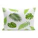 ECCOT Jungle Green Leaf Tropical Leaves White Fern Hawaiian Border Pillowcase Pillow Cover Cushion Case 20x30 inch