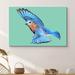 PixonSign Canvas Print Wall Art Soaring Eastern Bluebird Animals Wilderness Photography Realism Glam Aerial Colorful Multicolor Ultra for Living Room Bedroom Office - 32x48