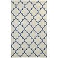 Wool Ivory Rug 5 X 8 Modern Hand Tufted Moroccan Trellis Room Size Carpet