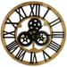 Northlight 24 Roman Numeral Round Wall Clock with Cogs