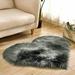 Oalirro Rustic Home Decoration Deals Clearance Wool Imitation Sheepskin Rugs Faux Fur Non Slip Bedroom Shaggy Carpet Mats