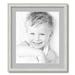 ArtToFrames 19x22 Matted Picture Frame with 15x18 Single Mat Photo Opening Framed in 1.25 Off White Wash on Ash and 2 TV Grey Mat (FWM-4098-19x22)