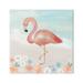 Stupell Industries Flamingo Standing Shoreline Various Sand Dollars Botanicals Painting Gallery Wrapped Canvas Print Wall Art Design by Katie Doucette