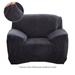 TOPCHANCES Thick Plush Sofa Covers Stretch Couch Chair Slipcover Non Slip Furniture Protector (Armchair Cover Dark Gray)