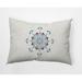 Simply Daisy Blue Colored Snowflake Star Winter Soft Spun Polyester Decorative Throw Pillow 14 x 20