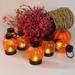 IMAGE Flickering Pumpkin Lantern 12 Pcs LED Tealight Candles with Battery Operated Flameless for Halloween Christmas