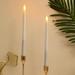 2PCS Flameless LED Taper Candles Lights Candlesticks with Warm Yellow Flickering Flame Dripless Fake Floating Taper Candles