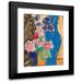 Alexej von Jawlensky 14x18 Black Modern Framed Museum Art Print Titled - Still Life; Flower Still Life with Vase and Figure Semi-Profile