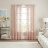 Waverly Sherry Floral Lace Sheer Rod Pocket Curtain Panel Blush 54 x 84