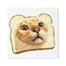 Stupell Industries Silly Tabby Cat Face Head Inside Toast Bread Painting Gallery Wrapped Canvas Print Wall Art Design by Ziwei Li