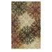 Leigh Modern Polypropylene Floral Medallion Indoor High Traffic Area Rug - 4 x 6 Gold