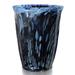 Ginevra Vase - Black And Blue Ginevra Art Glass Vase With Swirled Finish