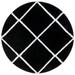 SAFAVIEH Tahoe Elwyn Trellis Shag Area Rug 6 7 x 6 7 Round Black/White