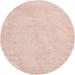 Unique Loom Calabasas Solo Rug Pink 7 10 Round Solid Comfort Perfect For Dining Room Entryway Bed Room Kids Room