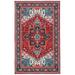 SAFAVIEH Tucson Medici Traditional Machine Washable Area Rug 6 6 x 9 Red/Blue