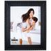 Malden International Designs 8x10 Black Bead with Wood Mat Picture Frame