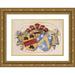 Prosper Lafaye 18x14 Gold Ornate Wood Frame and Double Matted Museum Art Print Titled - Civil Stained Glass Project with a Heraldic Decor