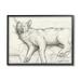 Stupell Industries Tired Dog Sleeping Intricate Graphite Pencil Sketch Drawing Print Black Framed Art Print Wall Art Design by George Dyachenko