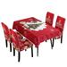 Eyicmarn Chair Covers/Tablecloths for Christmas Waterproof Dinning Room Chair Table Protector for Kitchen Holiday Decor