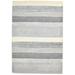 Grey Wool Rug 5 X 8 Modern Hand Tufted Scandinavian Striped Room Size Carpet