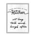 Stupell Home DÃ©cor Industries Kitchen Gathering Sign Minimal Sit Talk Laugh Phrase 16 x 20 Designed by Daphne Polselli