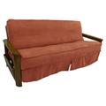 Blazing Needles Solid Microsuede Double Corded 8 to 9 Futon Slipcover Full Spice