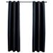 vidaXL Curtains 2 Pcs Roller Blackout Curtains Window Blinds with Rings Fabric