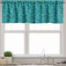 Ambesonne Teal Valance Pack of 2 Abstract Wave Ocean Motif 54 X12 Mint Green Blue