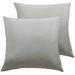 CJC Outdoor Throw Pillow Covers Waterproof 2 Pack Square Cushion Cases for Patio Couch Tent Garden Beach and Sofa 18 x 18 Gray