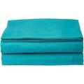 600 Thread Count 3 Piece Flat Sheet ( 1 Flat Sheet + 2- Pillow cover ) 100% Egyptian Cotton Color Turquise Blue Solid Size Full