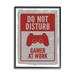 Stupell Industries Do Not Disturb Gamer Red Vintage Style Sign Graphic Art Black Framed Art Print Wall Art 16x20 by Lux + Me Designs