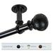 InStyleDesign Odette 1 inch Diameter Ceiling Curtain Rod/ Room Divider Black 66 to 120 inches Black Finish