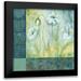 Tre Sorelle Studios 20x20 Black Modern Framed Museum Art Print Titled - White Poppy Garden I
