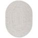 SAFAVIEH Braided Ronan Confetti Solid Area Rug Grey 8 x 10 Oval