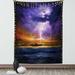 Lake House Decor Wall Hanging Tapestry Epic Lightning and Storm on the Sea Wave Horizon Bad Weather Atmosphere Home Decor Bedroom Living Room Dorm Accessories 60 X 80 Inches by Ambesonne