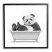 Stupell Industries Quirky Panda Bathtub Pink Glasses Minimal Design 24 x 24 Design by Annalisa Latella